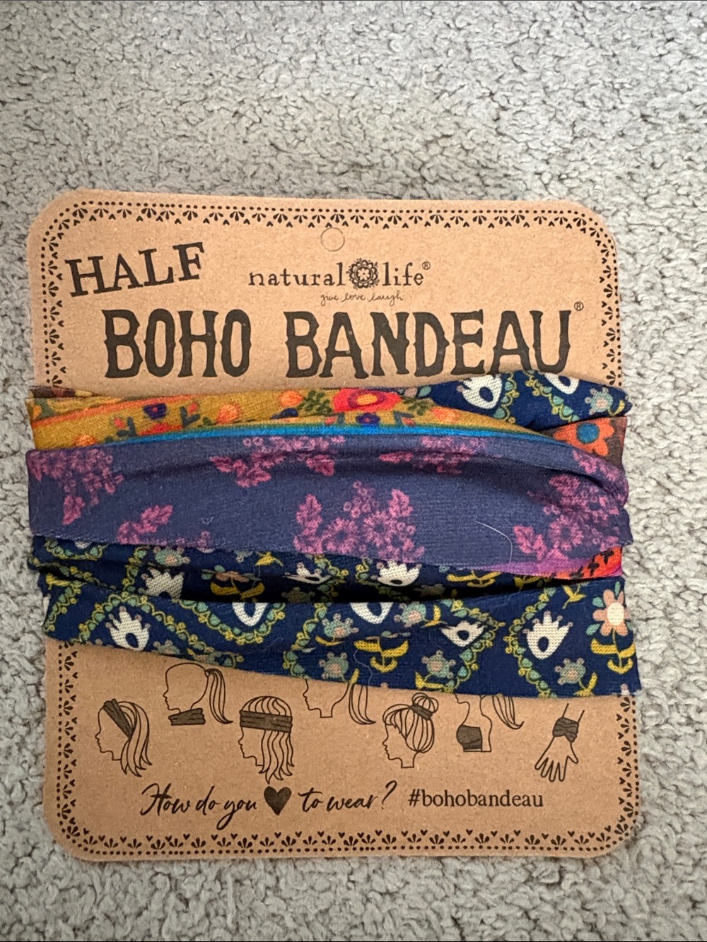 NATURAL LIFE Floral Boho Bandeau Headwrap